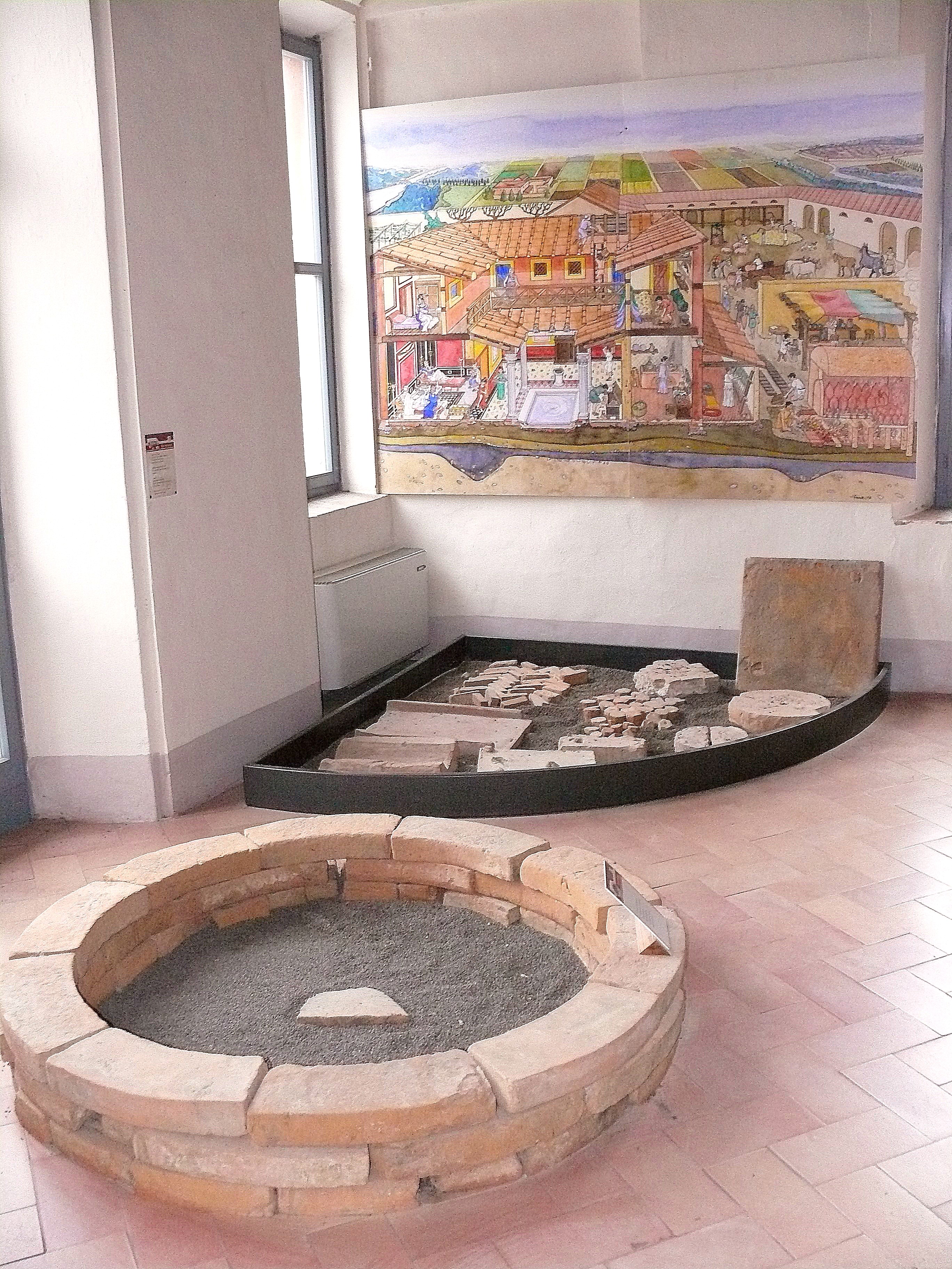 Sala romana pozzo e laterizi